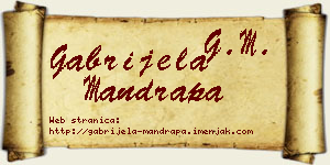 Gabrijela Mandrapa vizit kartica